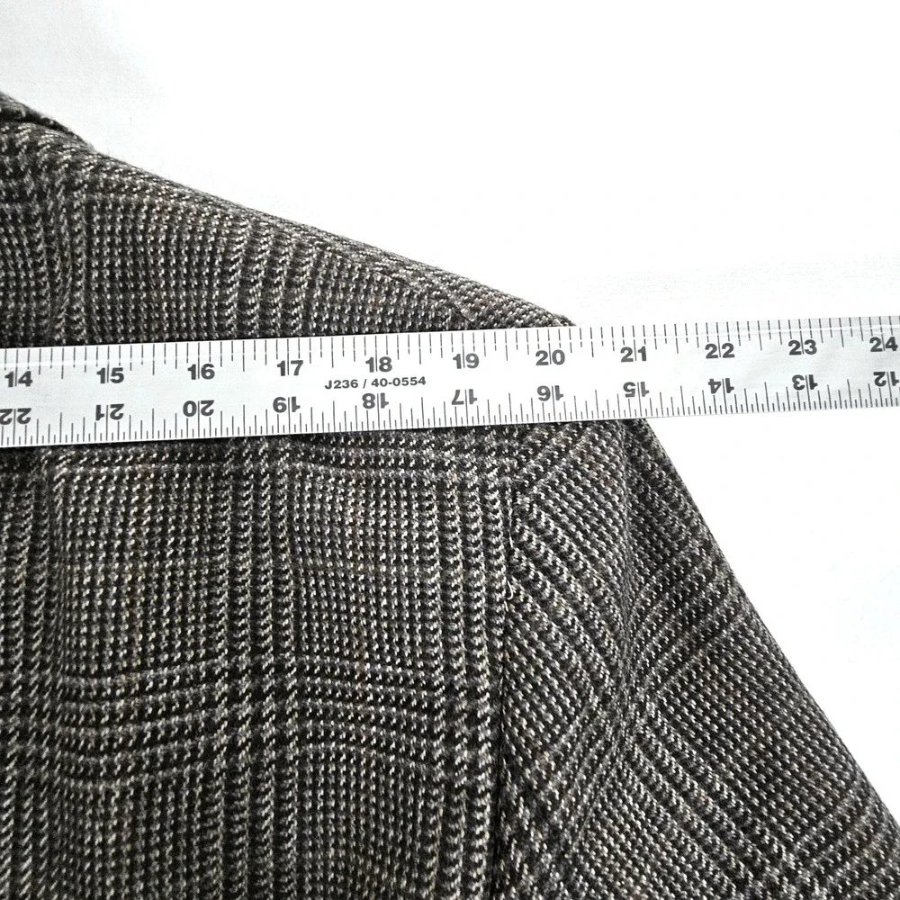 Jos. A. Bank Executive Collection Brown Glen Plaid Wool Blazer Sport Coat 48R
